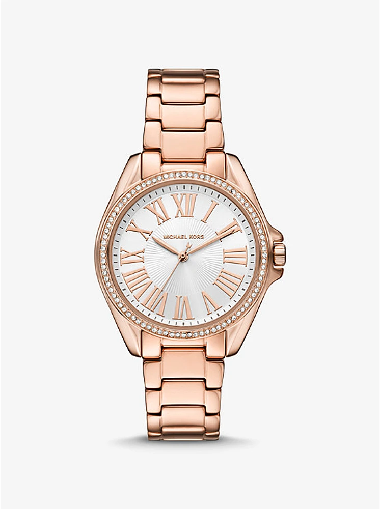 Kaycie Pavé Rose Gold-Tone Watch