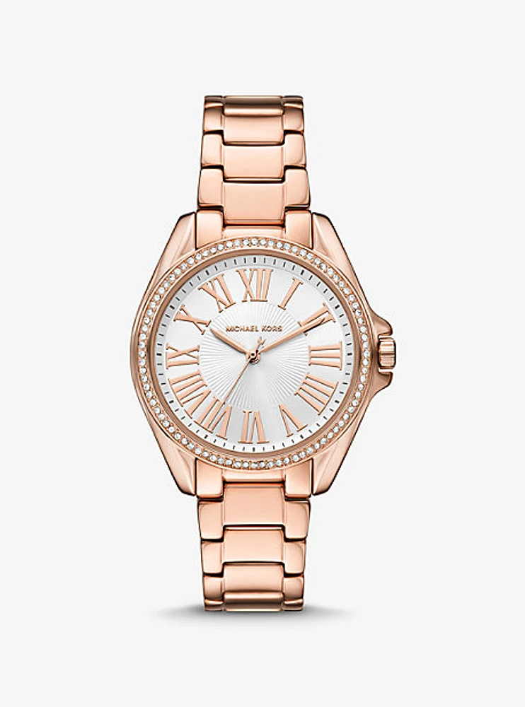 Kaycie Pavé Rose Gold-Tone Watch