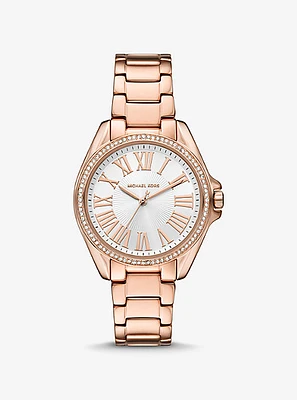 Kaycie Pavé Rose Gold-Tone Watch