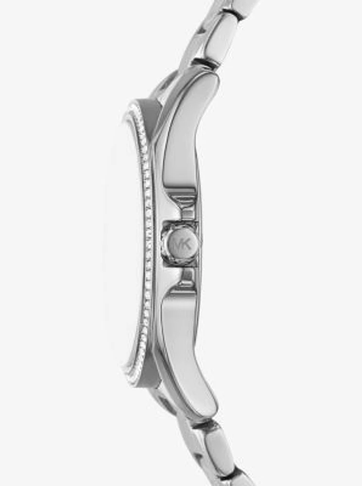 Kaycie Pavé Silver-Tone Watch