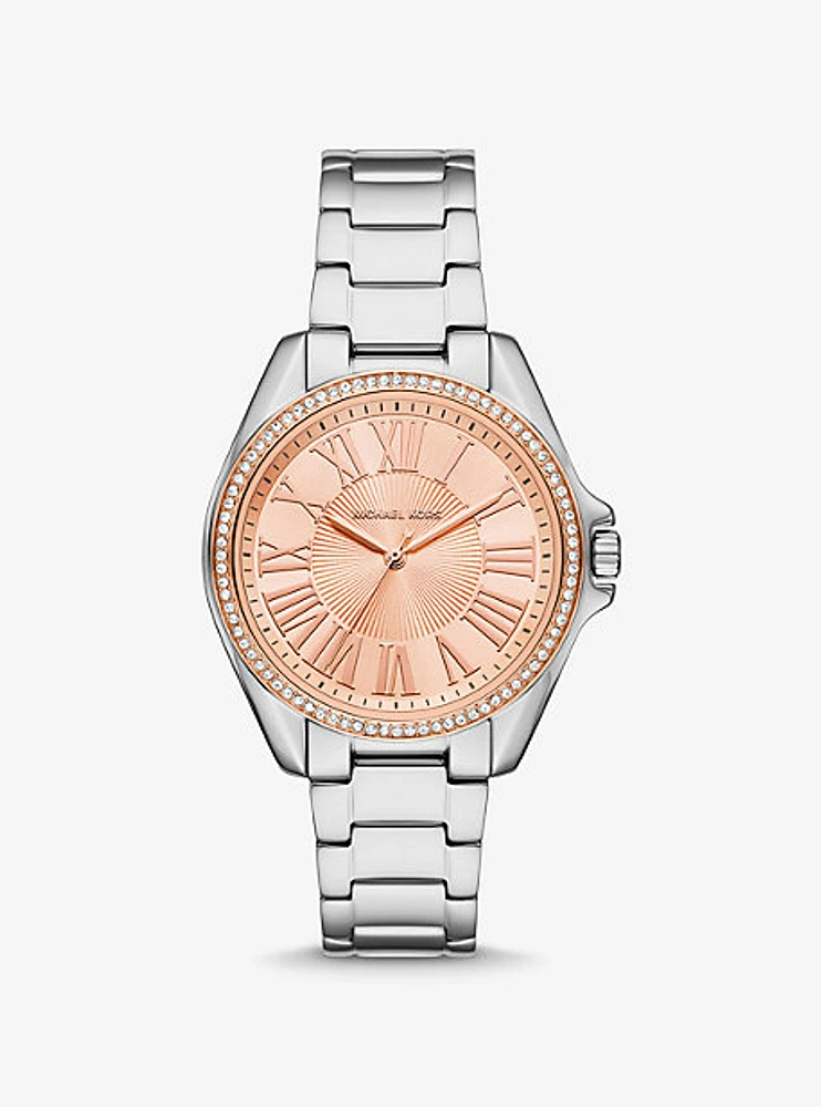 Kaycie Pavé Silver-Tone Watch