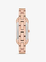 Mini Empire Pavé Rose Gold-Tone Bangle Watch