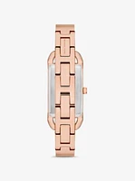 Mini Empire Pavé Rose Gold-Tone Bangle Watch