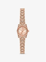 Mini Lexington Pavé Rose Gold-Tone Watch