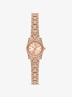 Mini Lexington Pavé Rose Gold-Tone Watch