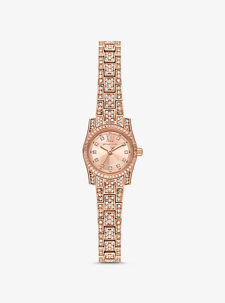 Mini Lexington Pavé Rose Gold-Tone Watch