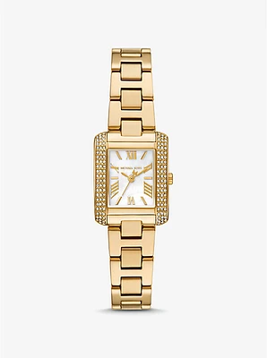 Mini Emery Pavé Gold-Tone Watch