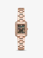 Mini Emery Pavé Rose Gold-Tone Watch