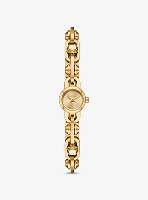 Mini Astor Link Gold-Tone Bracelet Watch