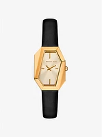 Reloj Suri de cuero y en tono dorado