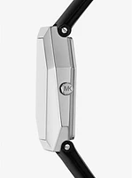 Suri Silver-Tone and Leather Watch