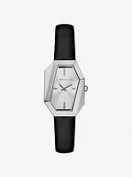 Suri Silver-Tone and Leather Watch