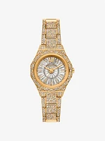Mini Raquel Pavé Gold-Tone Watch