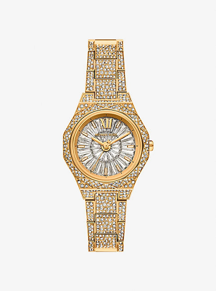 Mini Raquel Pavé Gold-Tone Watch