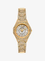 Mini Raquel Pavé Gold-Tone Watch