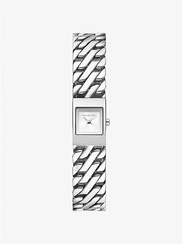 Mini Darrington Silver-Tone Chain-Link Watch