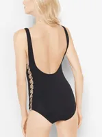 Ring-Detailed Tank Swimsuit