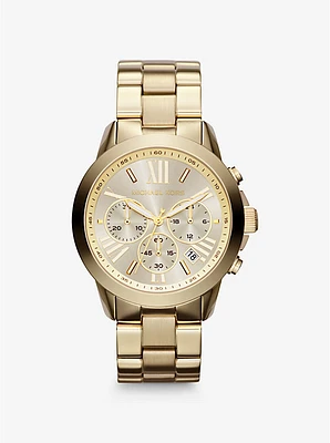 Oversized Gold-Tone Watch