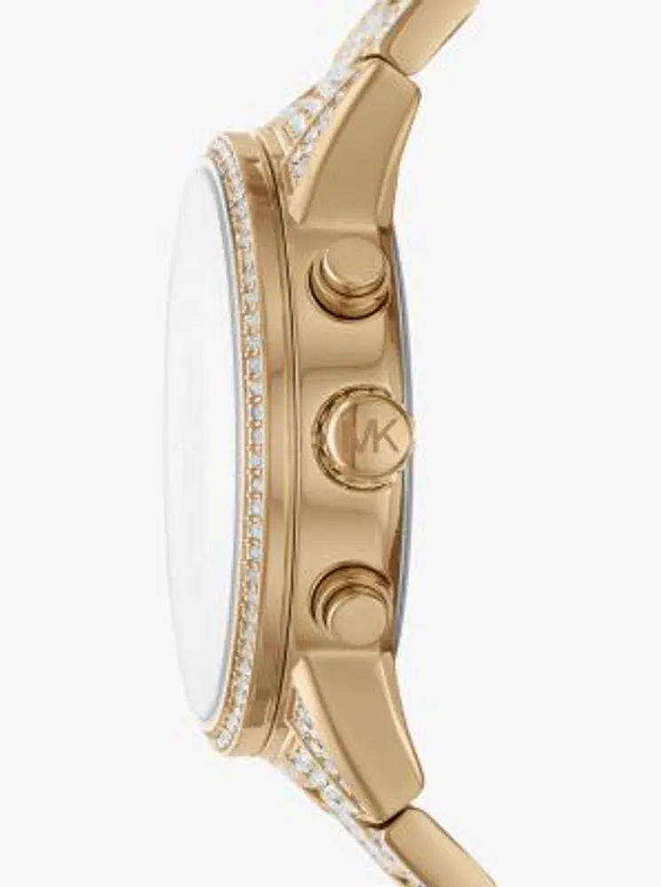 Ritz Pavé Gold-Tone Watch