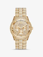 Oversized Bradshaw Pavé Gold-Tone Watch