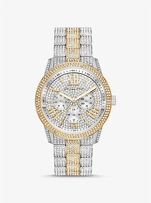 Oversized Brynn Pavé Two-Tone Watch