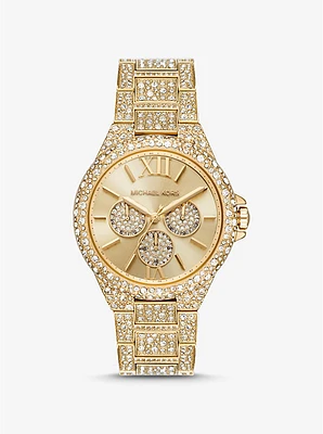 Oversized Camille Pavé Gold-Tone Watch