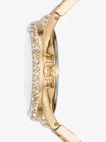 Oversized Camille Pavé Gold-Tone Watch