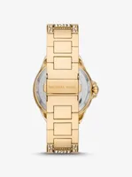 Oversized Camille Pavé Gold-Tone Watch