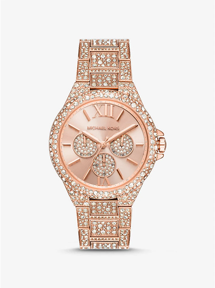 Oversized Camille Pavé Rose Gold-Tone Watch