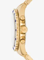 Oversized Everest Pavé Gold-Tone Watch