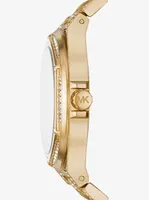 Oversized Lennox Pavé Gold-Tone Watch