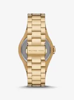 Oversized Lennox Pavé Gold-Tone Watch