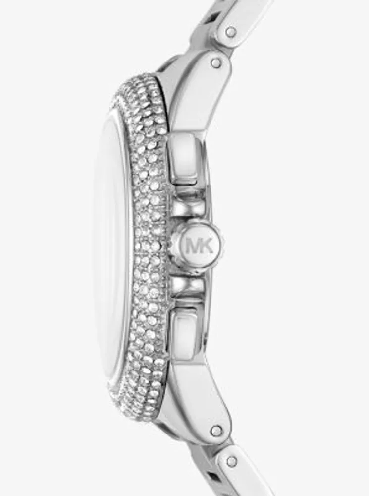 Oversized Camille Pavé Silver-Tone Watch