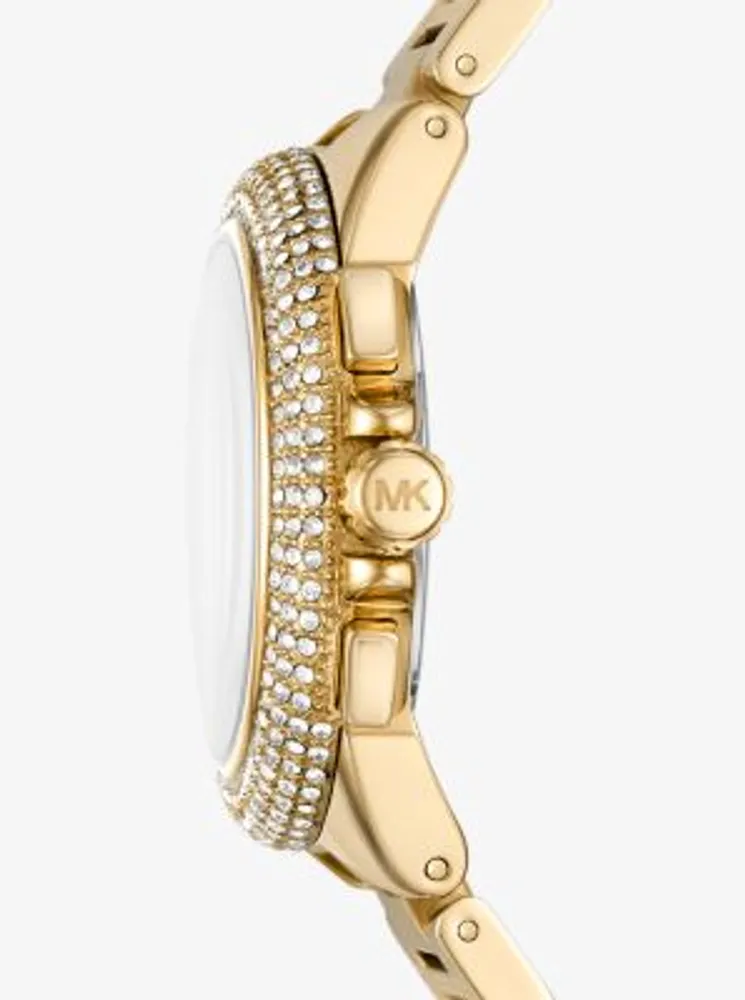 Oversized Camille Pavé Gold-Tone Watch