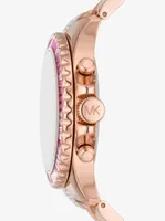 Oversized Everest Pavé Rose Gold-Tone Watch