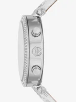 Oversized Parker Pavé Silver-Tone and Logo Watch