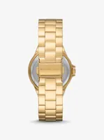 Lennox Pavé Logo Gold-Tone Logo Watch