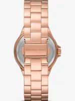 Lennox Pavé Logo Rose Gold-Tone Watch