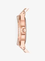 Lennox Pavé Logo Rose Gold-Tone Watch