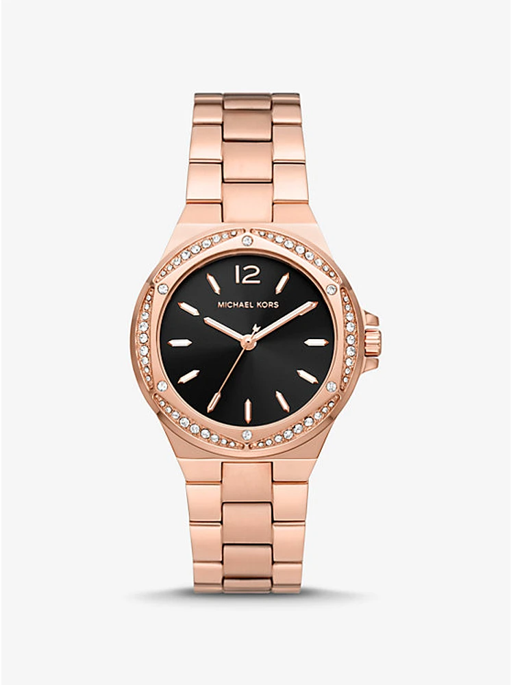 Lennox Pavé Rose Gold-Tone Watch