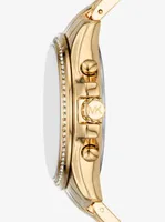 Oversized Pilot Pavé Gold-Tone Watch