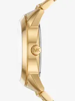 Oversized Bryn Pavé Gold-Tone Watch