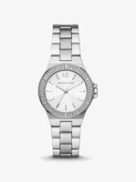 Mini Lennox Pavé Silver-Tone Watch