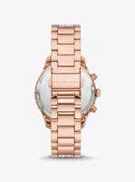 Oversized Layton Pavé Rose Gold-Tone Watch