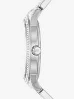 Oversized Tibby Pavé Silver-Tone Watch