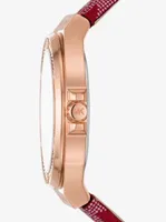 Lennox Pavé Rose Gold-Tone and Logo Watch