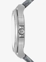 Lennox Pavé Silver-Tone and Logo Watch