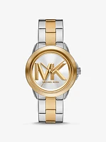 Oversized Brynn Two-Tone Watch