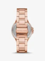 Oversized Camille Ombré Pavé Rose Gold-Tone Watch