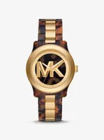 Runway Gold-Tone and Tortoiseshell Acetate Watch